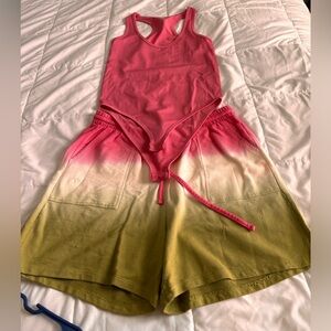 2piece short set with body suit